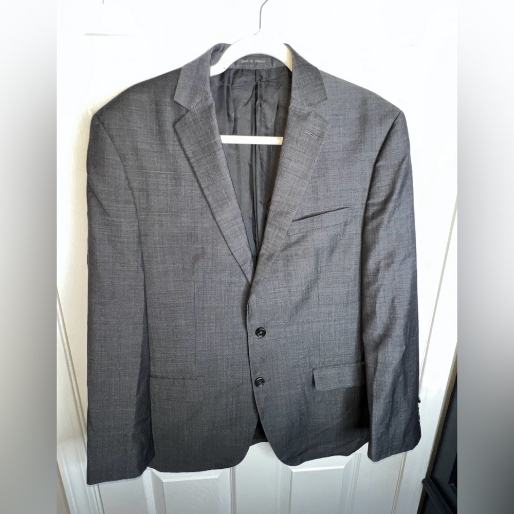 Michael Kors Men’s 42 Reg 100% Wool Dark Gray Black Sport Coat Jacket 42R - Picture 2 of 16